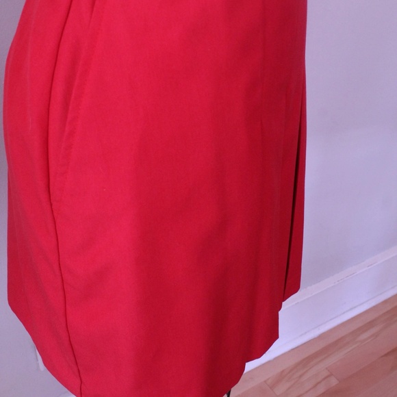 1990’s United Colours of Benetton Red Pleated Skirt - Picture 3 of 6